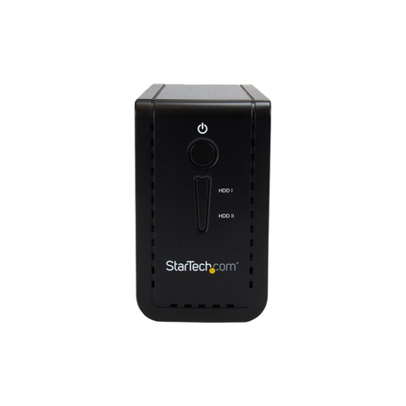 StarTech.com 3.5" External Dual Hard Drive Enclosure - Raid - USB-C and USB-A - SATA 6Gbps - 2 Bay USB 3.1 SSD / HDD Enclosure (S352BU313R) - Hard drive array - 2 bays (SATA-600) - USB 3.1 (external) - for P / N: TBLT3MM1MA, TBLT3MM2M, TBLT3MM2MA - 6
