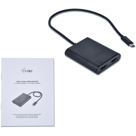 i-Tec - External video adapter - USB-C 3.1 - 2 x HDMI - black - 4