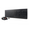 Lenovo Essential Wireless Combo - Keyboard and mouse set - wireless - 2.4 GHz - Swedish / Finnish - for ThinkCentre M75q Gen 2; M75s Gen 2; M75t Gen 2; M90q Gen 2; ThinkStation P340