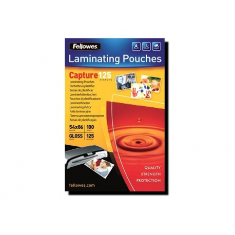 Fellowes Laminating Pouches Capture 125 micron - 100-pack - glossy - A4 (210 x 297 mm) lamination pouches - 0