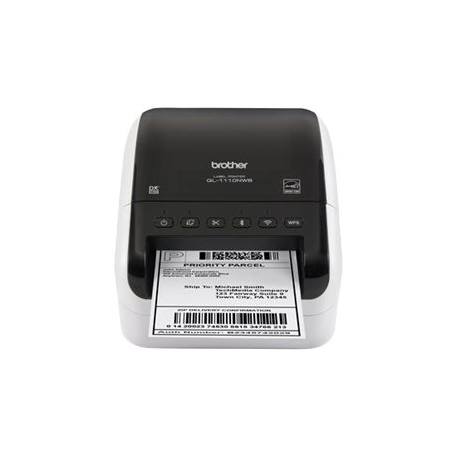 Brother QL-1110NWB - Label printer - direct thermal - Roll (10.36 cm) - 300 x 300 dpi - up to 110 mm / sec - USB 2.0, Bluetooth 2.1 EDR - cutter - 0
