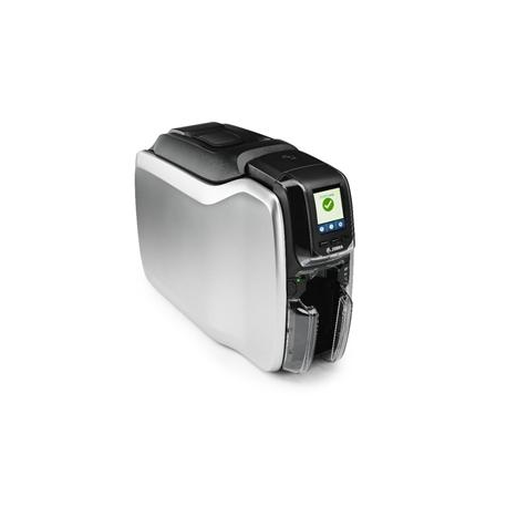 Zebra ZC300 - Plastic card printer - colour - dye sublimation / thermal transfer - CR-80 Card (85.6 x 54 mm) - 300 dpi - up to 900 cards / hour (mono)  /  up to 200 cards / hour (colour) - capacity: 100 cards - USB 2.0, LAN - 0