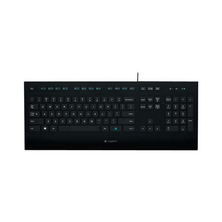 Logitech Corded K280e - Keyboard - USB - Nordic - 0