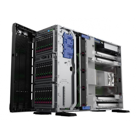 HPE ProLiant ML350 Gen10 Base - Server - tower - 4U - 2-way - 1 x Xeon Silver 4110  /  2.1 GHz - RAM 16 GB - SAS - hot-swap 2.5" bay(s) - no HDD - GigE - monitor: none - 3
