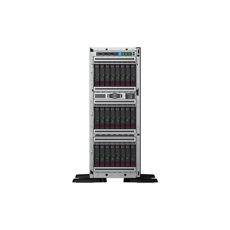 HPE ProLiant ML350 Gen10 Solution - Server - tower - 4U - 2-way - 1 x Xeon Silver 4110  /  2.1 GHz - RAM 16 GB - SAS - hot-swap 2.5" bay(s) - no HDD - Gigabit Ethernet - monitor: none - Top Value - 0