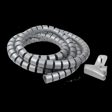 LogiLink Cable Spiral Wrapping Band - Cable management tube - 2.5 m - grey - 3