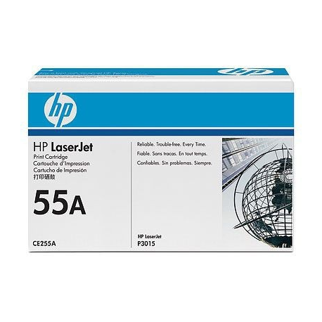 HP 55A - Black - original - LaserJet - toner cartridge (CE255A) - for LaserJet Enterprise MFP M525, P3015; LaserJet Enterprise Flow MFP M525 - 1