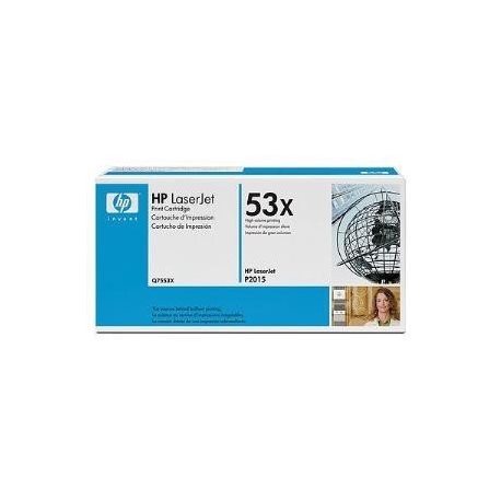 HP 53X - High Yield - black - original - LaserJet - toner cartridge (Q7553X) - for LaserJet M2727nf MFP, M2727nfs MFP, P2014, P2014n, P2015, P2015d, P2015dn, P2015n, P2015x - 1