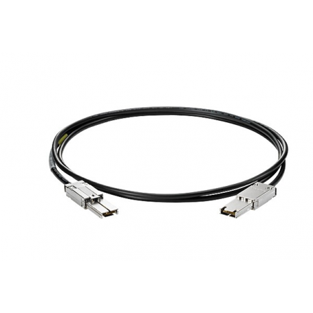 HPE - SAS external cable - 26 pin 4x Shielded Mini MultiLane SAS (SFF-8088) (M) to 26 pin 4x Shielded Mini MultiLane SAS (SFF-8088) (M) - 2 m - for LTO-4 Ultrium; LTO-5 Ultrium; ProLiant DL360p Gen8, ML350p Gen8; StoreEver 6250, LTO-6 - 2