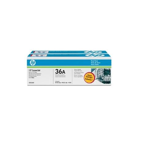 HP 36A - 2-pack - black - original - LaserJet - toner cartridge (CB436AD) - for LaserJet M1120 MFP, M1120n MFP, M1522n MFP, M1522nf MFP, P1505, P1505n, P1506 - 2
