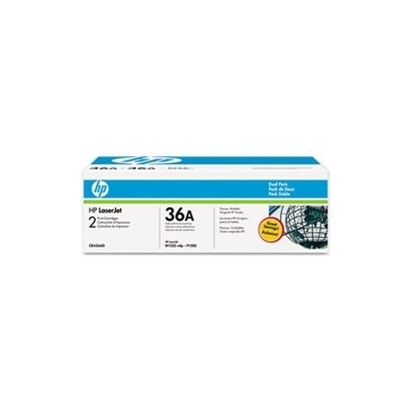 HP 36A - 2-pack - black - original - LaserJet - toner cartridge (CB436AD) - for LaserJet M1120 MFP, M1120n MFP, M1522n MFP, M1522nf MFP, P1505, P1505n, P1506 - 3