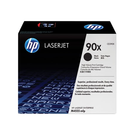 HP 90X - High Yield - black - original - LaserJet - toner cartridge (CE390X) - for LaserJet Enterprise 600 M602, 600 M603, M4555 - 1