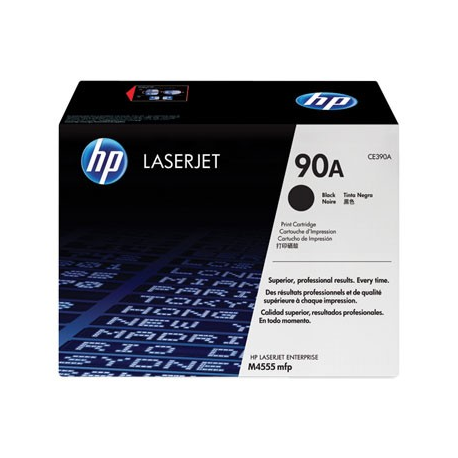 HP 90A - Black - original - LaserJet - toner cartridge (CE390A) - for LaserJet Enterprise 600 M601, 600 M602, 600 M603, M4555 - 1
