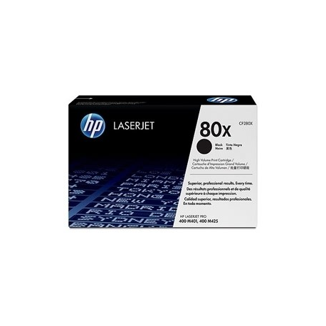 HP 80x - High Yield - black - original - LaserJet - toner cartridge (CF280X) - for LaserJet Pro 400 M401, MFP M425 - 2