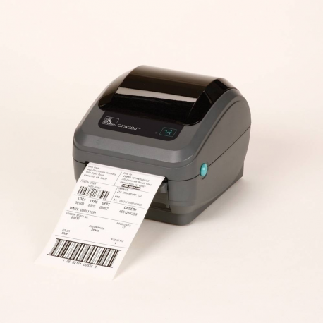 Zebra GK Series GK420t - Label printer - direct thermal  /  thermal transfer - Roll (10.8cm) - 203 dpi - up to 127 mm / sec - USB, LAN - 3