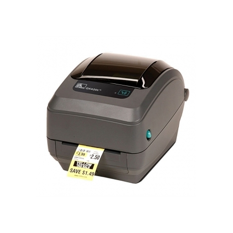 Zebra GK Series GK420t - Label printer - direct thermal  /  thermal transfer - Roll (10.8cm) - 203 dpi - up to 127 mm / sec - USB, LAN - 6