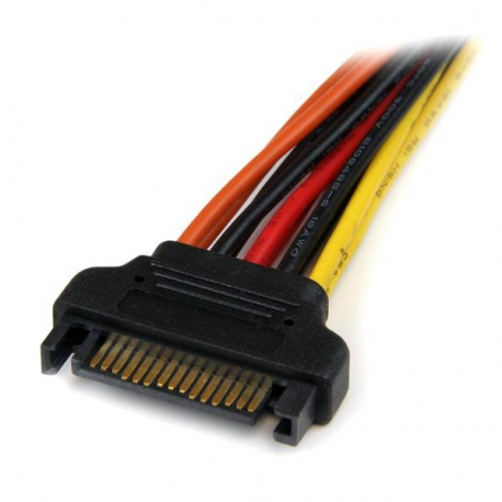 StarTech.com 6in Latching SATA Power Y Splitter Cable Adapter - M / F - 6 inch Serial ATA Power Cable Splitter - SATA Power Y Cable Adapter - Power splitter - SATA power (M) to SATA power (F) - 15.24 cm - latched - for P / N: HSB13SATSASB, HSB1SATSASBA, HSB1SATSASVA, HSB225S3R, HSB43SATSASB, SATSASBP425 - 4