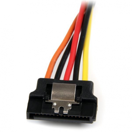 StarTech.com 6in Latching SATA Power Y Splitter Cable Adapter - M / F - 6 inch Serial ATA Power Cable Splitter - SATA Power Y Cable Adapter - Power splitter - SATA power (M) to SATA power (F) - 15.24 cm - latched - for P / N: HSB13SATSASB, HSB1SATSASBA, HSB1SATSASVA, HSB225S3R, HSB43SATSASB, SATSASBP425 - 5