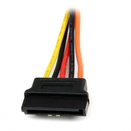 StarTech.com 6in Latching SATA Power Y Splitter Cable Adapter - M / F - 6 inch Serial ATA Power Cable Splitter - SATA Power Y Cable Adapter - Power splitter - SATA power (M) to SATA power (F) - 15.24 cm - latched - for P / N: HSB13SATSASB, HSB1SATSASBA, HSB1SATSASVA, HSB225S3R, HSB43SATSASB, SATSASBP425 - 6