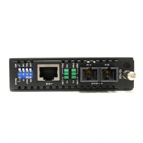 StarTech.com 10 / 100 Mbps Multi Mode Fiber Media Converter SC - Up to 1.2 miles / 2km (ET90110SC2) - Fibre media converter - 100Mb LAN - 100Base-FX - RJ-45  /  SC multi-mode - up to 2 km - 1310 nm - for P / N: ETCHS2U, SVA12M2NEUA, SVA12M5NA - 2