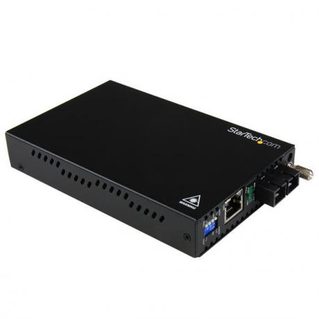 StarTech.com Multimode (MM) SC Fiber Media Converter for 1Gbe Network - 550m Range - Gigabit Ethernet -Remote Monitoring - 850nm (ET91000SC2) - Fibre media converter - GigE - 1000Base-LX, 1000Base-SX, 1000Base-T - RJ-45  /  SC multi-mode - up to 550 m - 850 nm - for P / N: ETCHS2U, SVA12M2NEUA, SVA12M5NA - 1