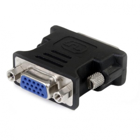 StarTech.com DVI to VGA Cable Adapter - Black - M / F - DVI-I to VGA Converter Adapter (DVIVGAMFBK) - VGA adapter - DVI-I (M) to HD-15 (VGA) (F) - molded, thumbscrews - black - 2