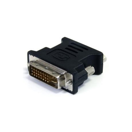 StarTech.com DVI to VGA Cable Adapter - Black - M / F - DVI-I to VGA Converter Adapter (DVIVGAMFBK) - VGA adapter - DVI-I (M) to HD-15 (VGA) (F) - molded, thumbscrews - black - 3