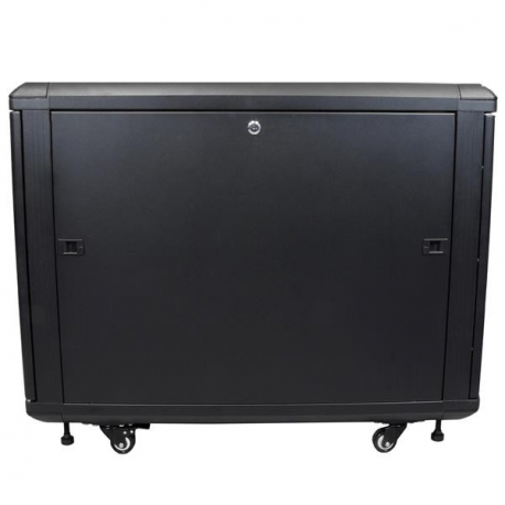 StarTech.com 12U AV Rack Cabinet - Network Rack with Glass Door - 19 inch Computer Cabinet for Server Room or Office (RK1236BKF) - Rack cabinet - black - 12U - 36" - 1