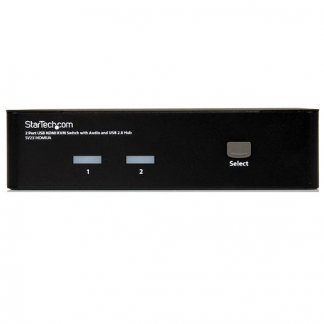 StarTech.com 2 Port USB HDMI KVM Switch with Audio and USB 2.0 Hub - 1080p (1920 x 1200), Hotkey Support - Dual Port Keyboard Video Monitor Switch (SV231HDMIUA) - KVM  /  audio  /  USB switch - 2 x KVM  /  audio  /  USB - 1 local user - desktop - for P / N: IM12D1500P, SVA12M2NEUA, SVA12M5NA - 1