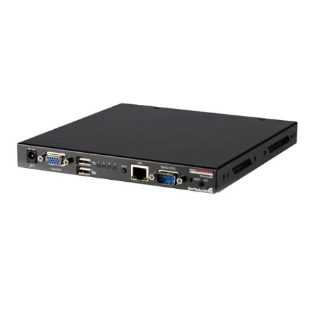 StarTech.com 4 Port USB VGA IP KVM Switch with Virtual Media - 4 Port Remote KVM over IP (SV441DUSBI) - KVM switch - 4 x KVM port(s) - 1 local user - 1 IP user - desktop - for P / N: RACKCOND17HD, RKCONS1701, SVA12M2NEUA, SVA12M5NA - 7