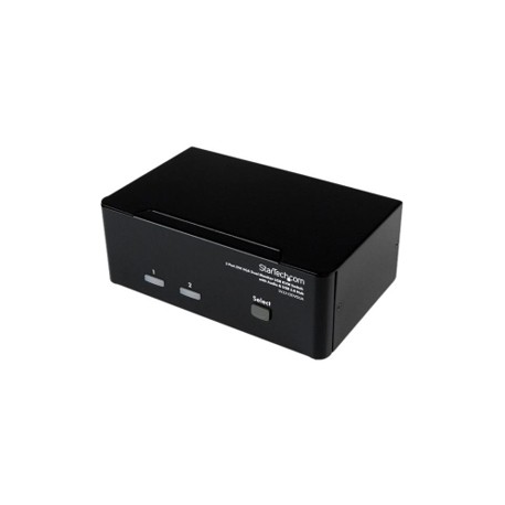 StarTech.com 2 Port KVM Switch - DVI and VGA w / Audio and USB 2.0 Hub - Dual Monitor / Display / Screen KVM Switch - DVI VGA (SV231DDVDUA) - KVM / audio / USB switch - 2 x KVM / audio / USB - 1 local user - desktop - for P / N: IM12D1500P, SVA12M2NEUA, SVA12M5NA, USBDVI4N1A6, USBVGA4N1A10, USBVGA4N1A6 - 5