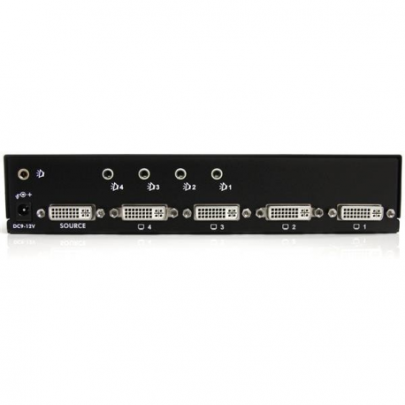StarTech.com 4 Port DVI Video Splitter with Audio - Video / audio splitter - 4 x DVI + 4 x audio - desktop - ST124DVIA - Video / audio splitter - 4 x DVI + 4 x audio - desktop - for P / N: SVA12M2NEUA, SVA12M5NA - 3