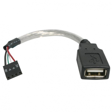 StarTech.com 6in USB 2.0 A to USB 4 Pin to Motherboard Header Adapter F / F - USB cable - USB (F) to 4 pin USB 2.0 header (F) - USBMBADAPT - USB cable - USB (F) to 4 pin USB 2.0 header (F) - 15 cm - for P / N: 35FCREAD, 35FCREADBK, 35FCREADREM - 1