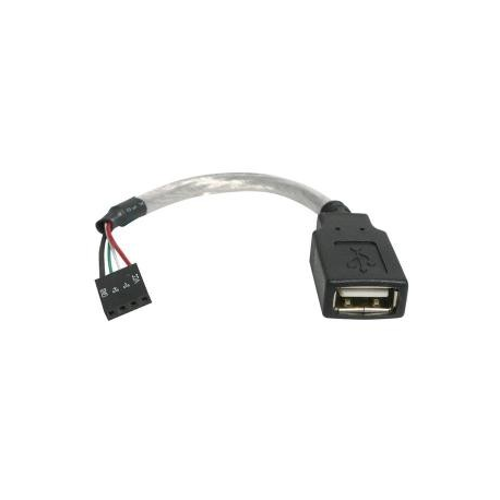 StarTech.com 6in USB 2.0 A to USB 4 Pin to Motherboard Header Adapter F / F - USB cable - USB (F) to 4 pin USB 2.0 header (F) - USBMBADAPT - USB cable - USB (F) to 4 pin USB 2.0 header (F) - 15 cm - for P / N: 35FCREAD, 35FCREADBK, 35FCREADREM - 2