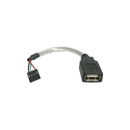 StarTech.com 6in USB 2.0 A to USB 4 Pin to Motherboard Header Adapter F / F - USB cable - USB (F) to 4 pin USB 2.0 header (F) - USBMBADAPT - USB cable - USB (F) to 4 pin USB 2.0 header (F) - 15 cm - for P / N: 35FCREAD, 35FCREADBK, 35FCREADREM - 3