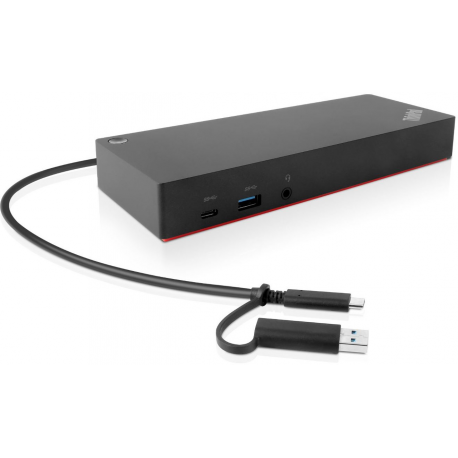 Lenovo ThinkPad Hybrid USB-C with USB-A Dock - Docking station - USB-C - 2 x HDMI, 2 x DP - GigE - 135 Watt - pro Miix 520-12IKB; Tablet 10; ThinkPad E480; E580; L380; L380 Yoga; L470; L480; L580; P51s; P52s; T25; T470; T470p; T470s; T480; T480s; T570; T580; X1 Carbon; X1 Tablet; X1 Yoga; X270; X280; ThinkPad Yoga 370 - 1