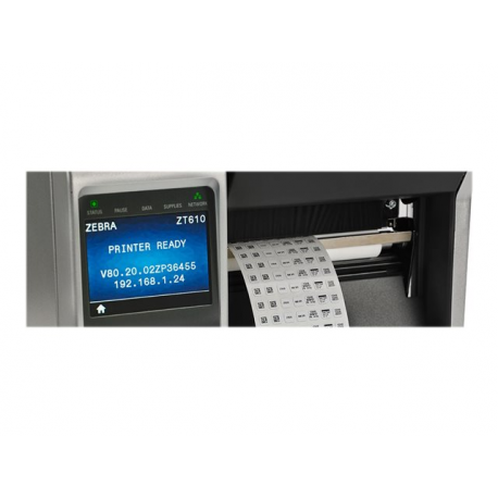 Zebra ZT610 - Label printer - direct thermal  /  thermal transfer - Roll (11.4 cm) - 203 dpi - up to 356 mm / sec - USB, serial, Gigabit LAN, USB host, NFC, Bluetooth 4.0 - cutter - 2