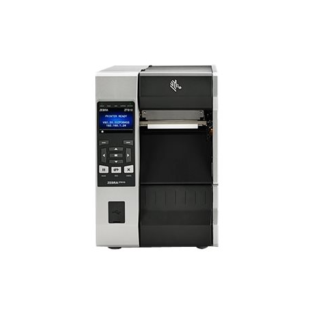 Zebra ZT610 - Label printer - direct thermal  /  thermal transfer - Roll (11.4 cm) - 203 dpi - up to 356 mm / sec - USB, serial, Gigabit LAN, USB host, NFC, Bluetooth 4.0 - cutter - 3