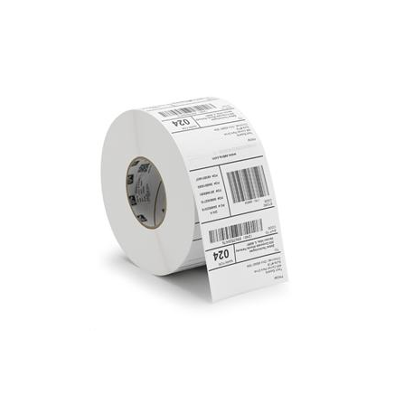 Zebra Z-Select 2000T - Matte - permanent acrylic adhesive - coated - perforated - white - 102 x 102 mm 8400 label(s) (12 roll(s) x 700) labels - 0