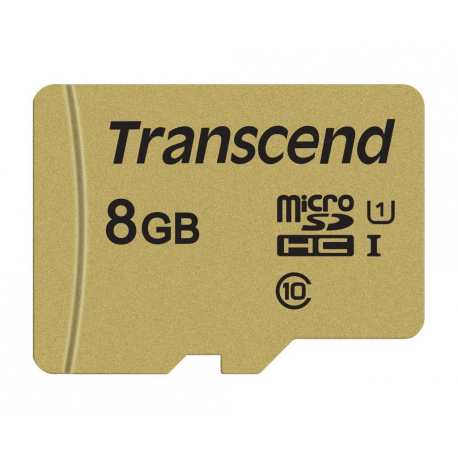 Transcend 500S - Flash memory card (microSDHC to SD adapter included) - 8 GB - Video Class V30  /  UHS-I U3  /  Class10 - microSDHC - 0