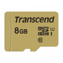 Transcend 500S - Flash memory card (microSDHC to SD adapter included) - 8 GB - Video Class V30 / UHS-I U3 / Class10 - microSDHC