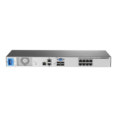 HPE KVM Console G3 Switch 0x1x8 - KVM switch - CAT5 - 8 x KVM port(s) - 1 local user - rack-mountable - for ProLiant DL20 Gen9, DL360p Gen8, DL580 Gen9, MicroServer Gen8, ML110 Gen9, ML350p Gen8 - 1