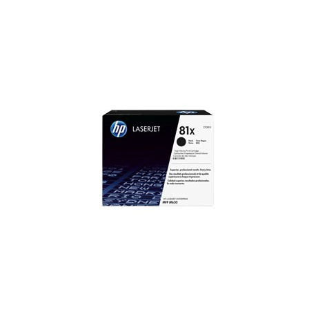 HP 81X - High Yield - black - original - LaserJet - toner cartridge (CF281X) - for LaserJet Enterprise MFP M630; LaserJet Enterprise Flow MFP M630 - 1