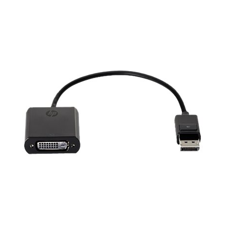 HP DisplayPort to DVI Adapter - DisplayPort adapter - DisplayPort (M) to DVI-D (F) - black - for ProBook 64X G4, 650 G4, 650 G5; ZBook 14 G2, 14u G4, 15 G2, 15u G2, 15u G3, 15u G4, 17 G3 - 1