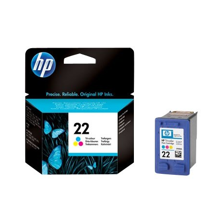 HP 22 - 5 ml - colour (cyan, magenta, yellow) - original - ink cartridge - for Deskjet F2149, F2179, F2185, F2210, F2224, F2240, F2288, F2290, F375; Officejet 56XX - 2