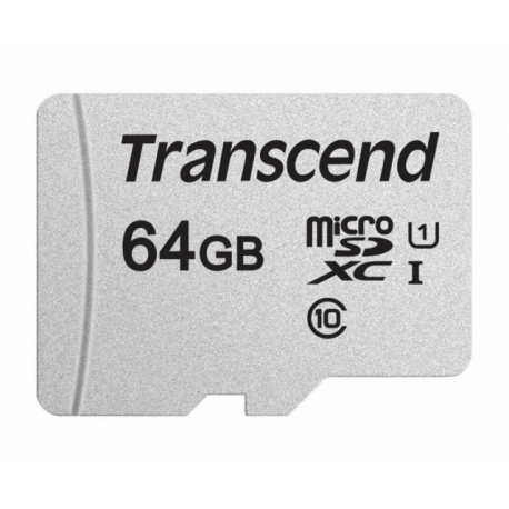 Transcend 300S - Flash memory card - 64 GB - UHS-I U1  /  Class10 - microSDXC - 2
