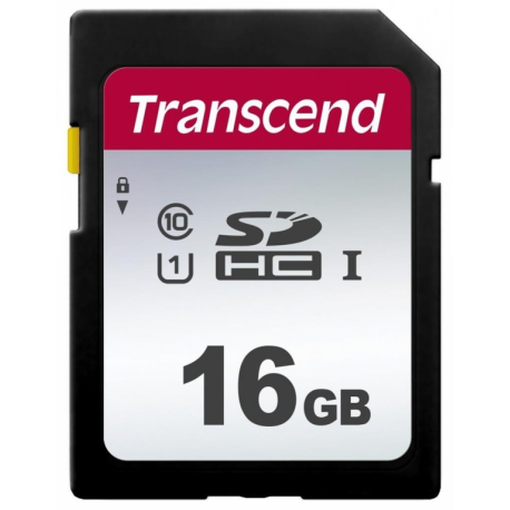 Transcend 300S - Flash memory card - 16 GB - UHS-I U1  /  Class10 - SDHC UHS-I - 2