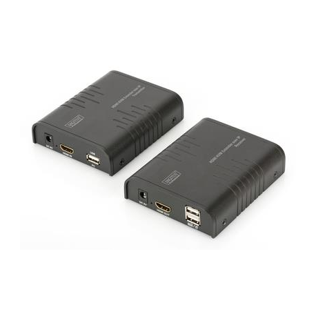 DIGITUS Professional HDMI KVM Extender over IP, Set - KVM  /  audio extender - 100Mb LAN - USB - up to 120 m - 0