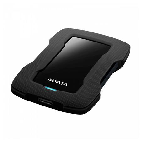 ADATA HD330 - Hard drive - 2 TB - external (portable) - USB 3.1 - 256-bit AES - black - 1