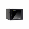Netrack - Cabinet - wall mountable - black - 6U - 19"